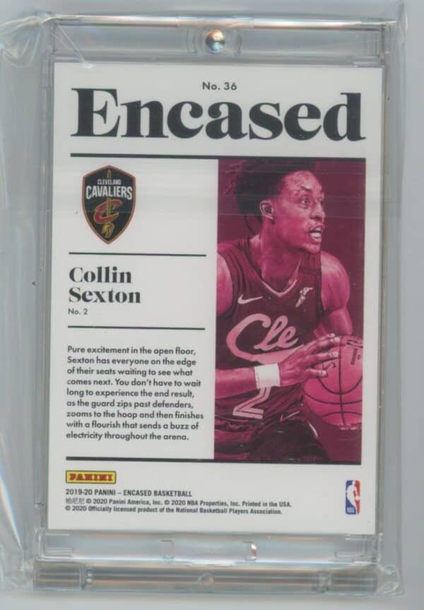 2019 Panini Encased Red Collin Sexton 36 04/10 - Image 2
