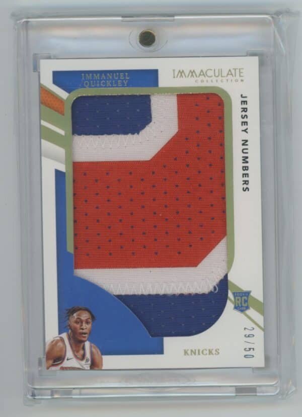 2020 Panini Immaculate Jersey Numbers Immanuel Quickley JP-IQL rookie autographed  29/50