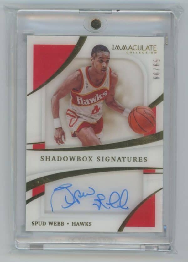 2020 Panini Immaculate Shadowbox Signatures Spud Webb SHS-SPD autographed  59/99