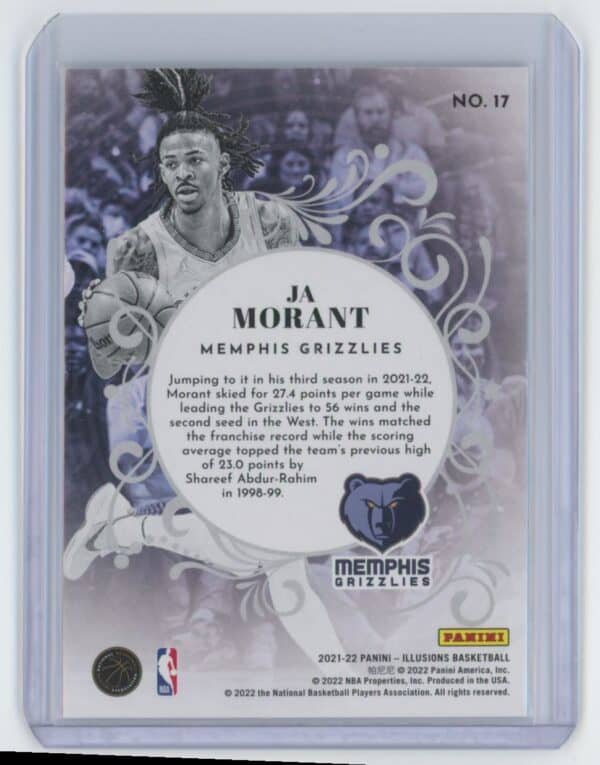 2021 Panini Illusions Ja Morant 17 - Image 2