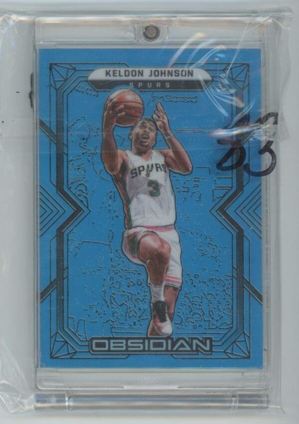 2021 Panini Obsidian Electric Etch Blue Flood Keldon Johnson 97