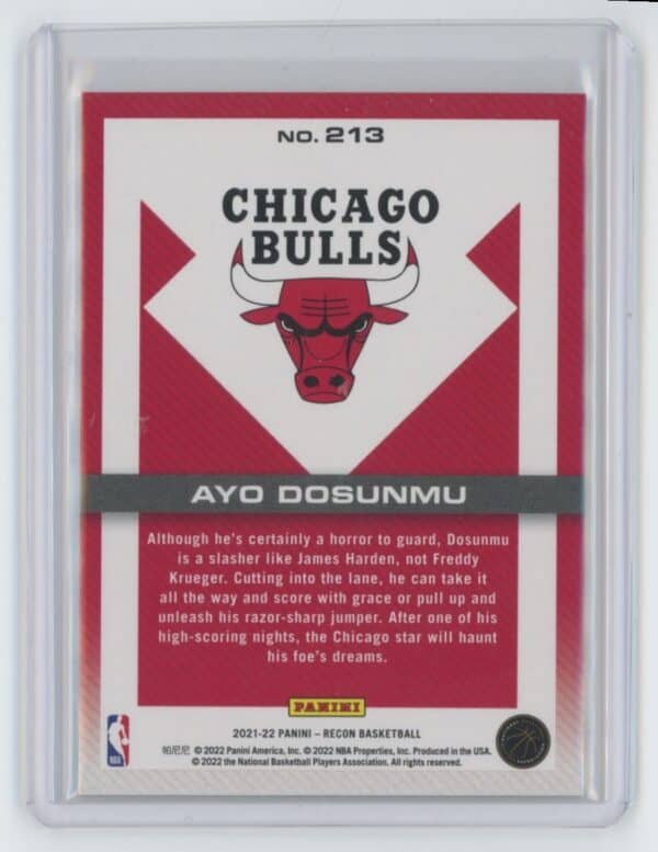 2021 Panini Recon Ayo Dosunmu 213 rookie - Image 2