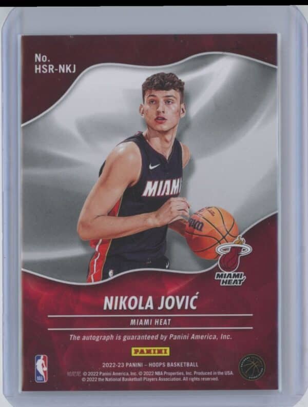 2022 Hoops Hot Signatures Rookies Nikola Jovic HSR-NKJ rookie autographed - Image 2