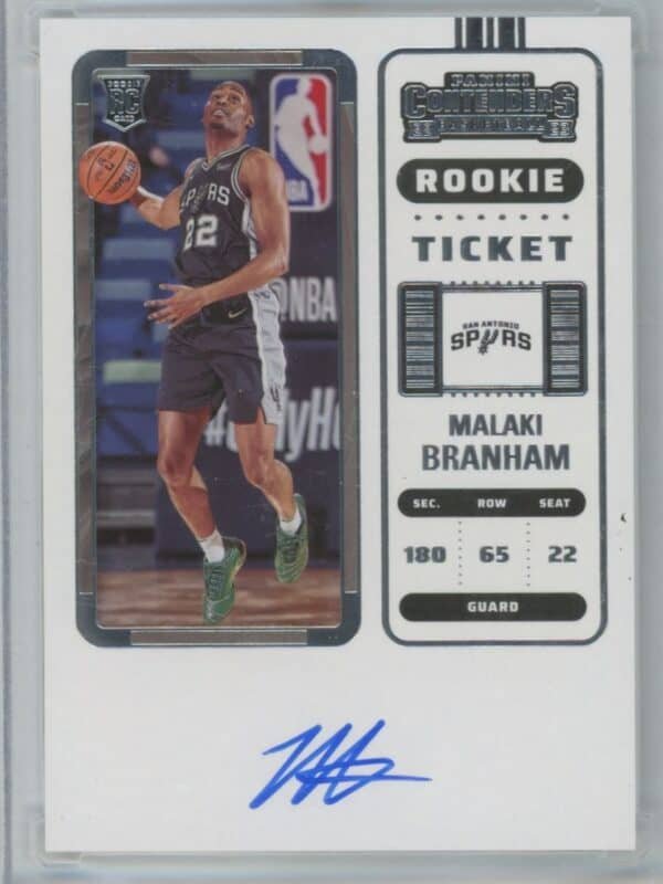 2022 Panini Contenders Malaki Branham 125 rookie autographed