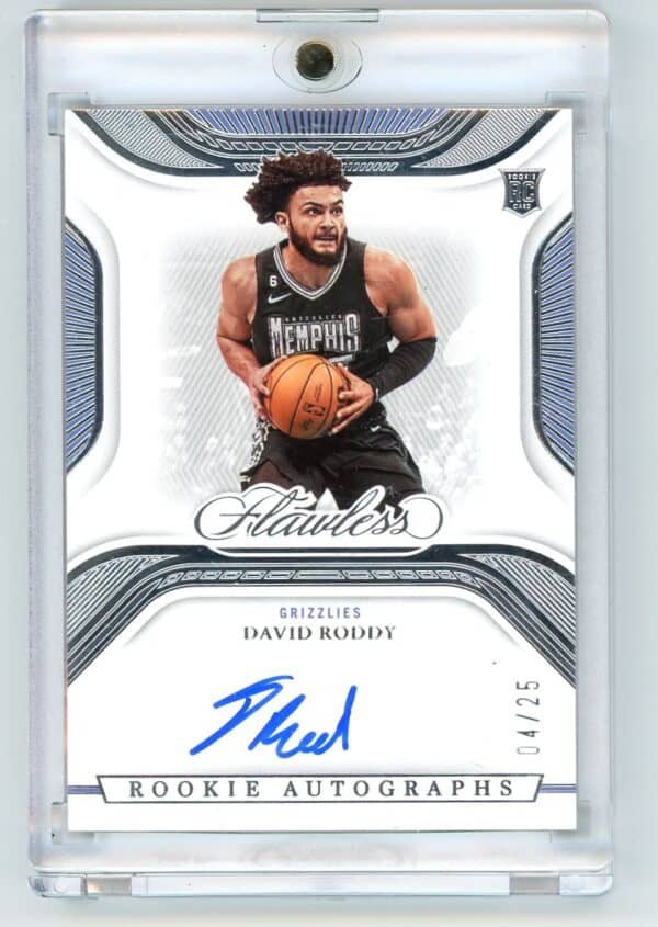 2022 Panini Flawles Rookie Autographs David Roddy RA-DVR rookie autographed  04/25