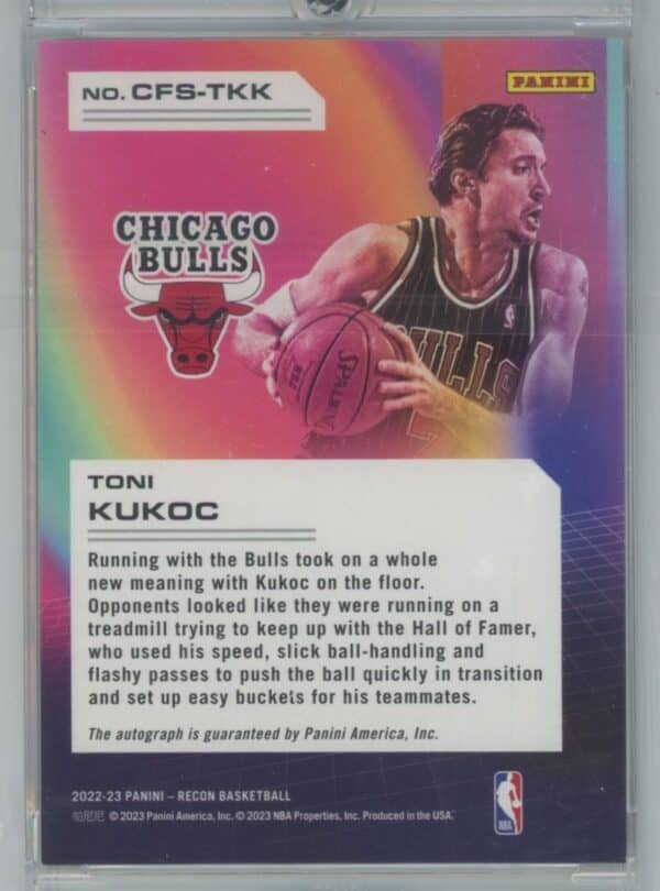 2022 Panini Recon Claim to Fame Signatures Toni Kukoc CFS-TKK autographed - Image 2