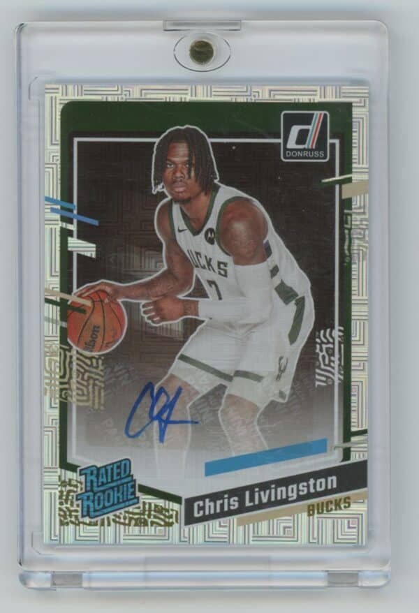 2023 Donruss Rated Rookie Signatures Chris Livingston 261 rookie autographed