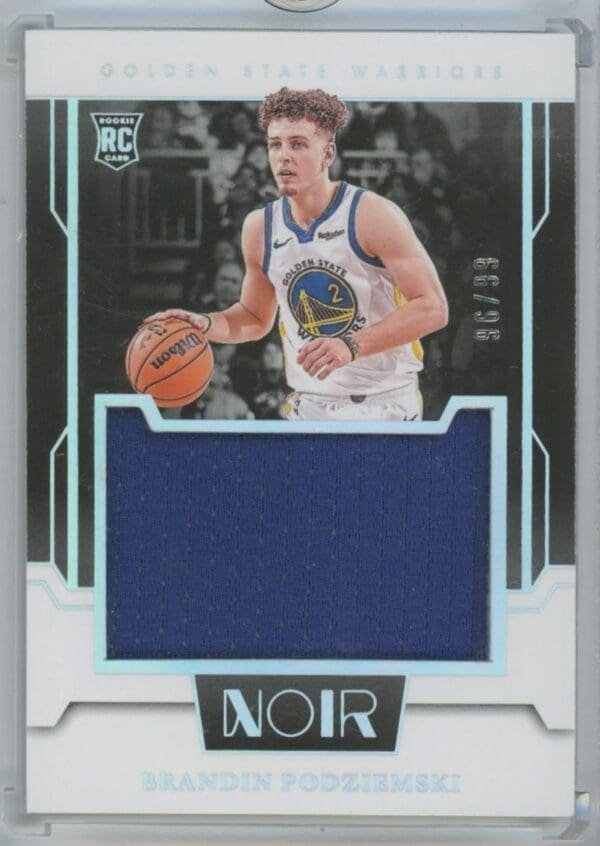2023 Panini Noir Brandin Podziemski Silver RJM-POD rookie96/99