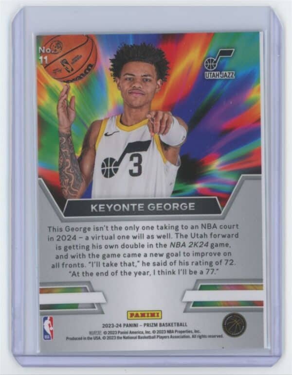 2023 Panini Prizm Instant Impact Keyonte George 11 rookie - Image 2