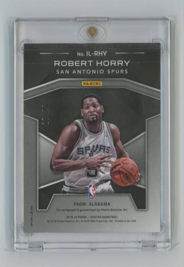 2018 Panini Spectra Illustrious Legends Signatures Robert Horry IL-RHYautographed16/25 - Image 2