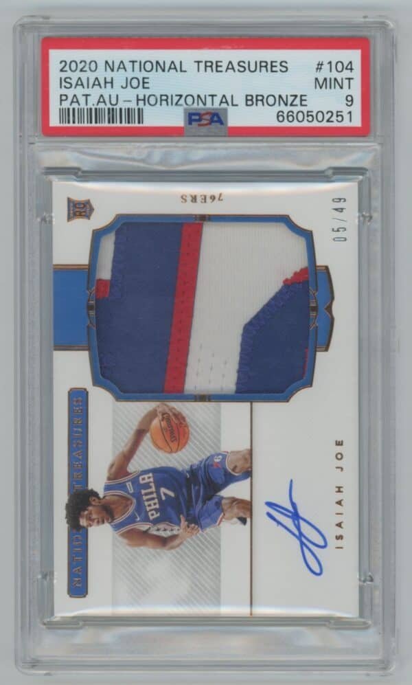 2020 Panini National Treasures Bronze Isaiah Joe 104 rookie autographed 05/49