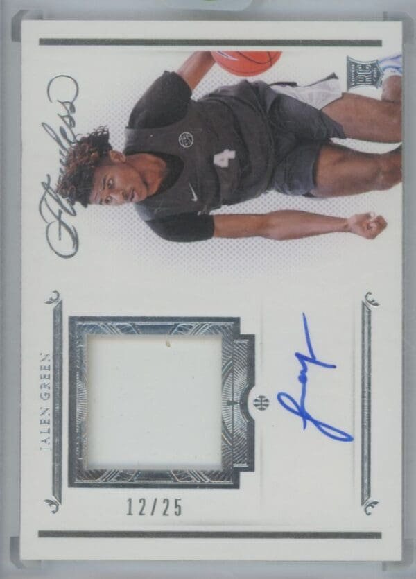 2021 Panini Flawless Collegiate Jalen Green SPM-JG rookie autographed12/25