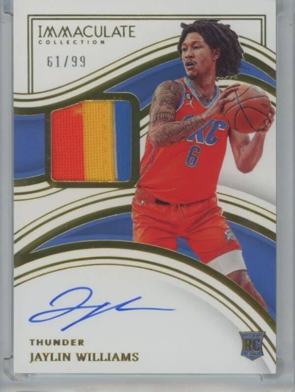 2022 Panini Immaculate Collection Jaylin Williams 104 rookie autographed 61/99
