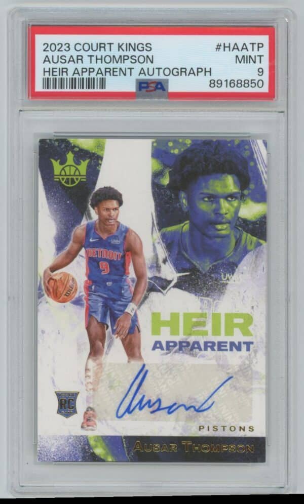 2023 Panini Court Kings Heir Apparent Ausar Thompson HA-ATP autographed psa 9 102/125