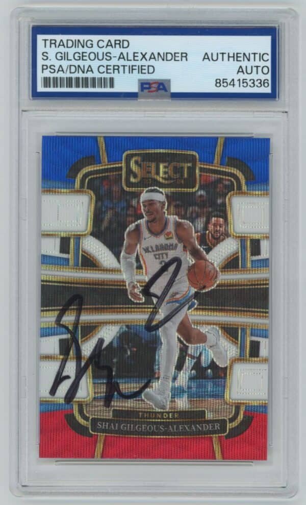 2023 Panini Select Shai Gilgeous-Alexander Auto PSA Cerified 57 autographed psa