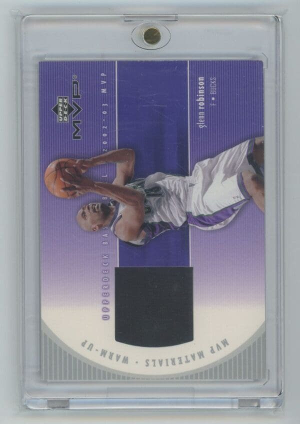 2002 Upper Deck MVP Materials Warm Up Glenn Robinson GR-W