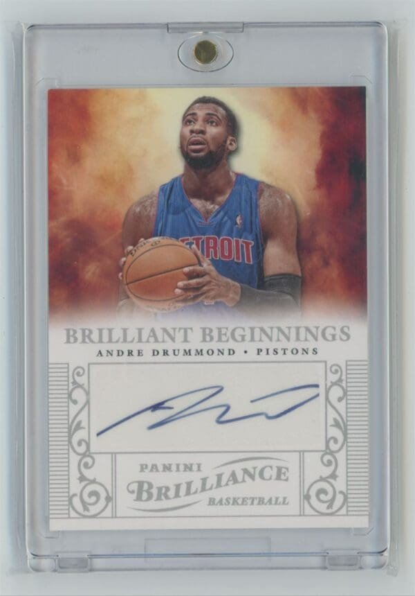 2012 Panini Brilliance Brilliant Beginnings Autographs Andre Drummond 3 autographed