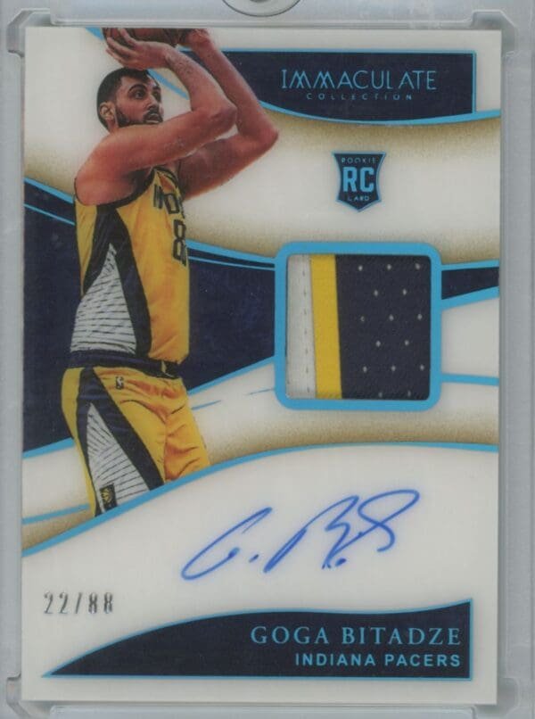 2019 Panini Immaculate Collection Goga Bitadze 125 rookie autographed 22/88