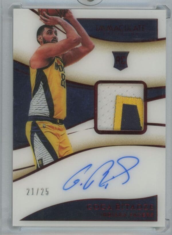 2019 Panini Immaculate Collection Goga Bitadze 125 rookie autographed 21/25