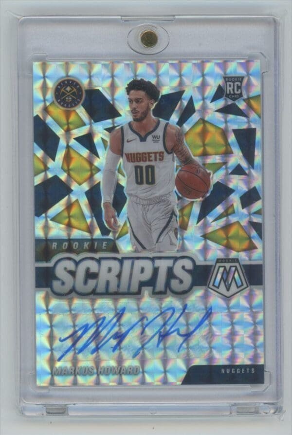 2020 Panini Mosaic Rookie Scripts Markus Howard RS-MHO rookie autographed