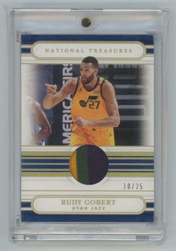 2020 Panini National Treasures Jersey Prime Rudy Gobert JT-RDG  10/25