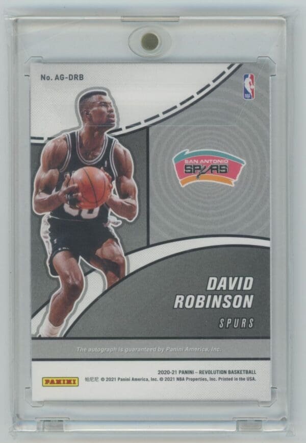 2020 Panini Revolution David Robinson AG-DRB autographed - Image 2