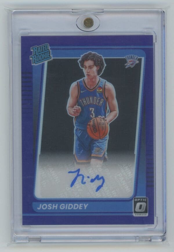 2021 Donruss Optic Rated Rookies Signatures Josh Giddey 152 autographed