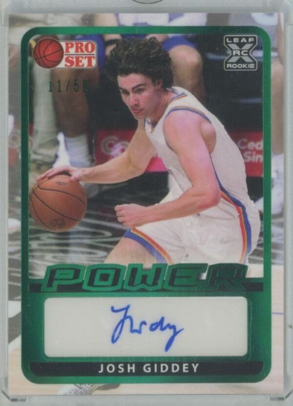 2021 Leaf Power Josh Giddey BA-JG1 rookie autographed 11/50