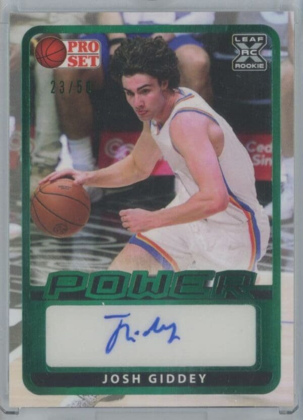 2021 Leaf Power Josh Giddey BA-JG1 rookie autographed 23/50