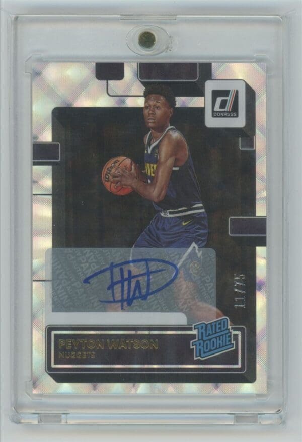 2022 Donruss Rated Rookies Signatures Peyton Watson 230 rookie autographed 11/75
