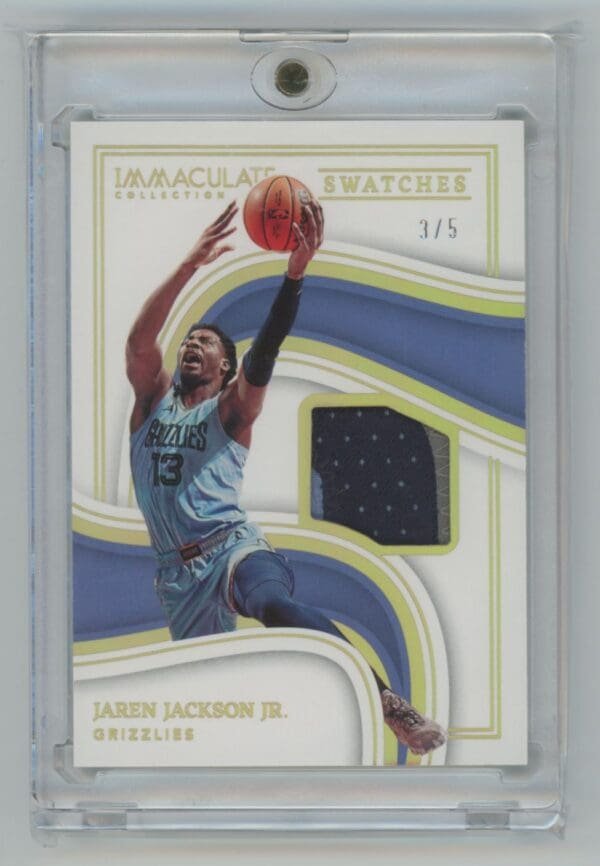 2022 Panini Immaculate Collection Swatches Gold Jaren Jackson Jr. IHS-JJJ  3 /5