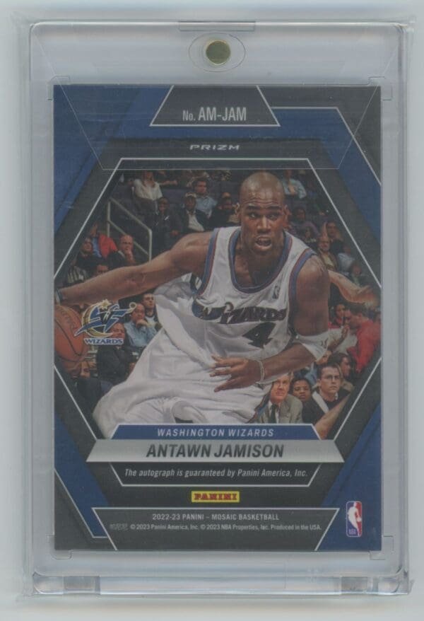 2022 Panini Mosaic Autographs Antawn Jamison AM-JAM autographed - Image 2