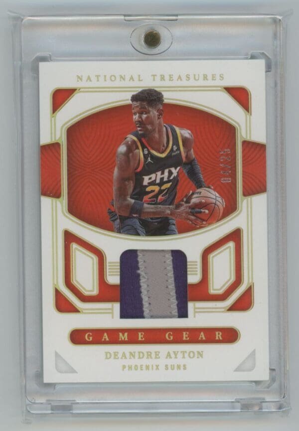 2022 Panini National Treasures Game Gear Prime Deandre Ayton GG-SAP  04/25