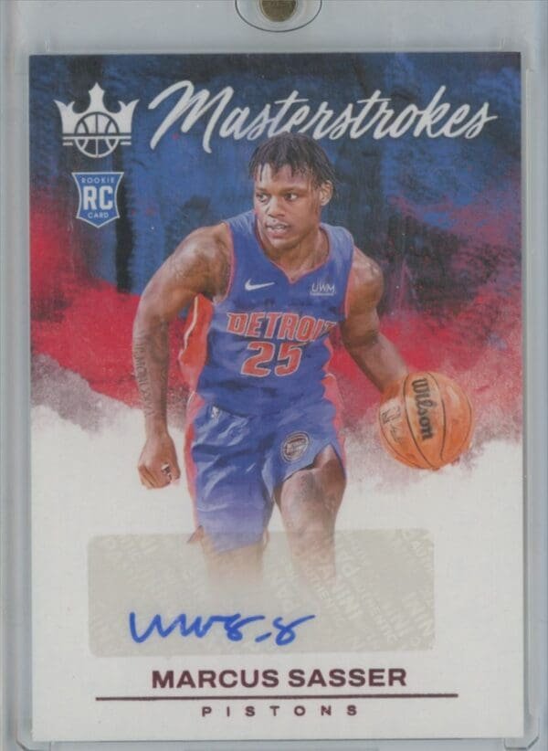 2023 Panini Court Kings Marcus Sasser MS-SAS rookie autographed 08/49