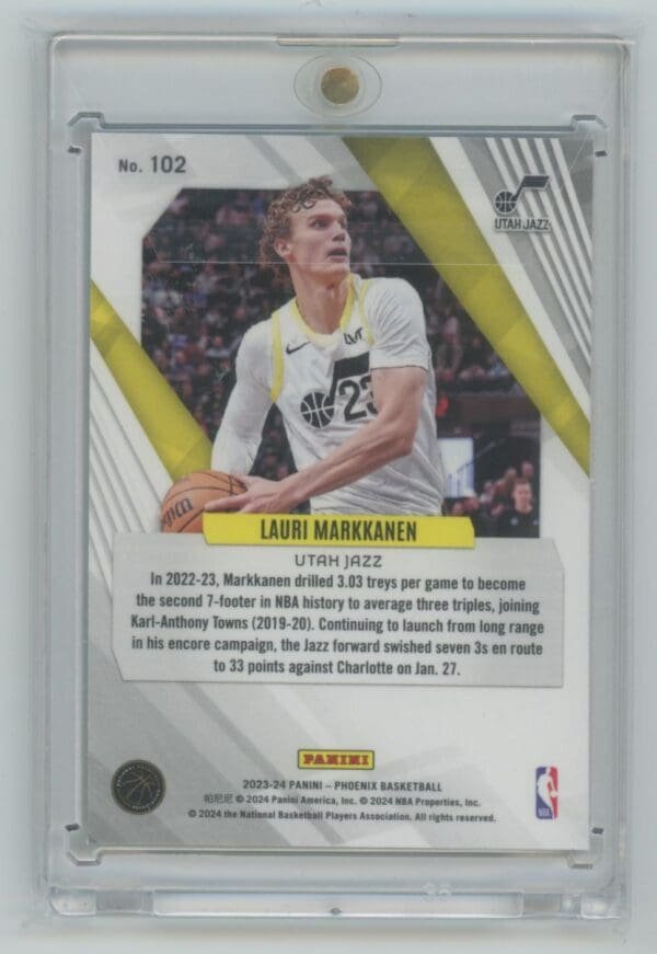 2023 Panini Phoenix Lauri Markkanen 102 - Image 2