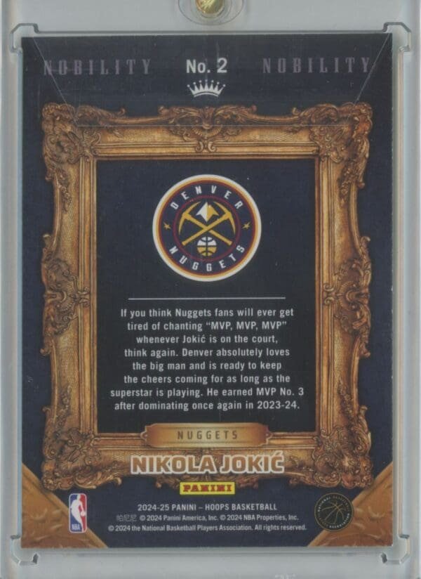 2024 Hoops Nobility Nikola Jokic 2 - Image 2