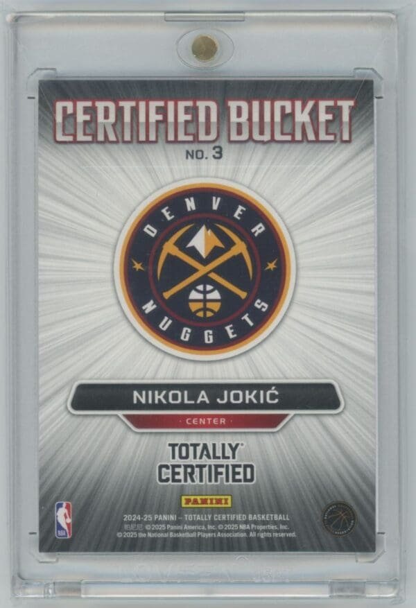 2024 Panini Totally Certified Nikola Jokic 3 - Image 2